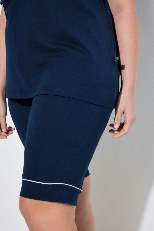 Lapel Collar Two Piece Shortie Pajama Set