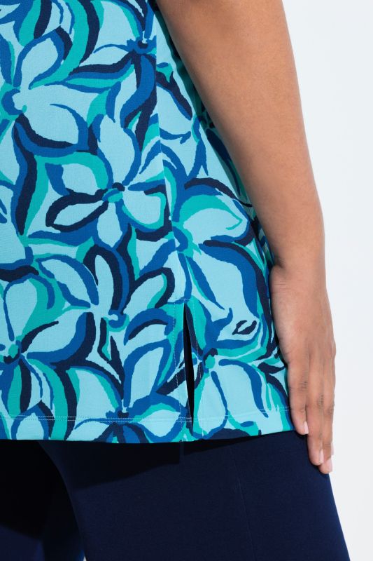 Matte Jersey Impressionist Floral A-Line Tunic