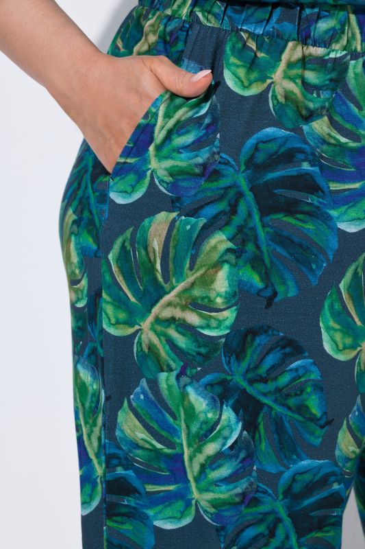 Панталон 7/8 с принт на листа