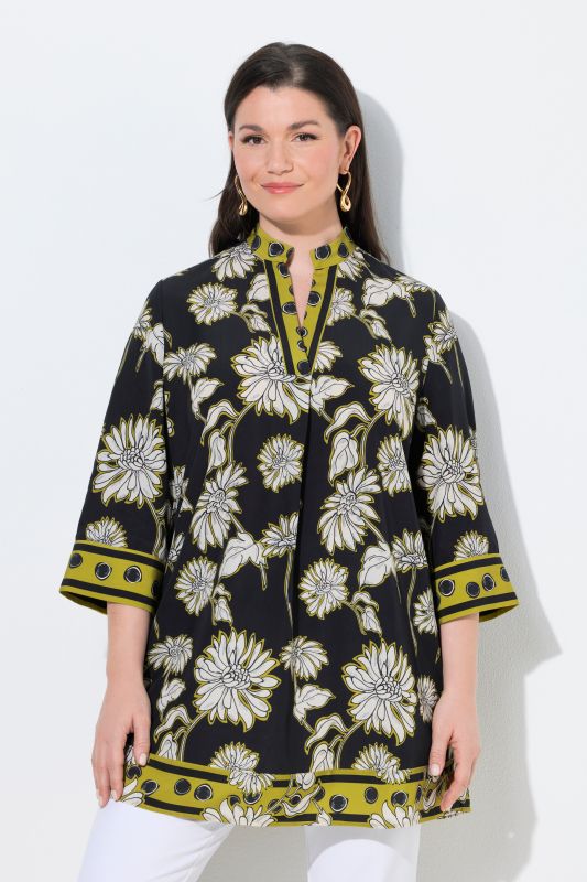 Туника сатенена с цветя