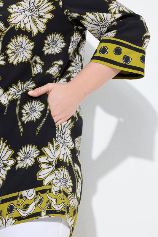 Туника сатенена с цветя