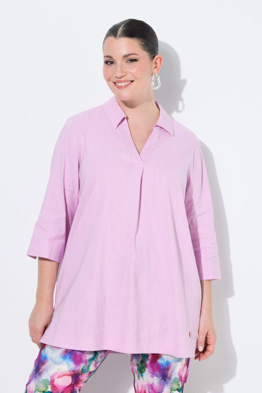 Туника ленена с яка