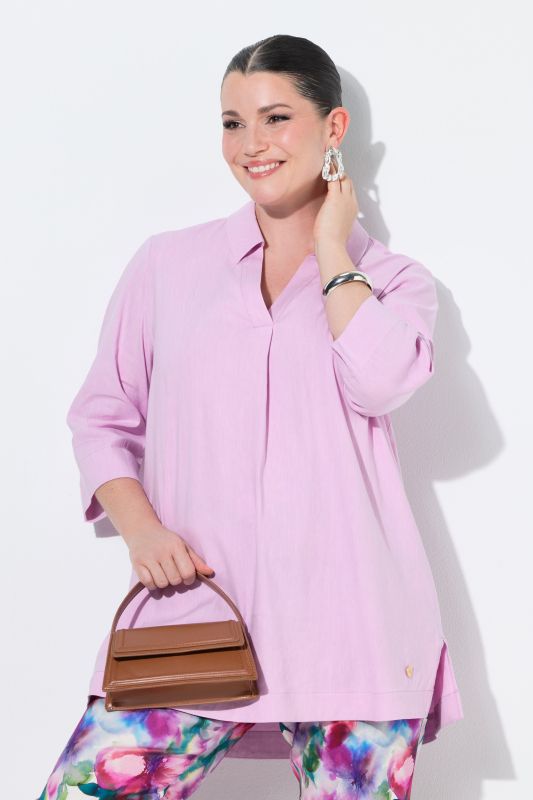 Туника ленена с яка