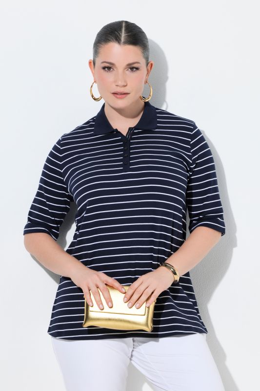 Striped Pima Cotton Short Sleeve Polo