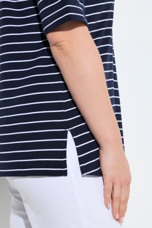 Striped Pima Cotton Short Sleeve Polo
