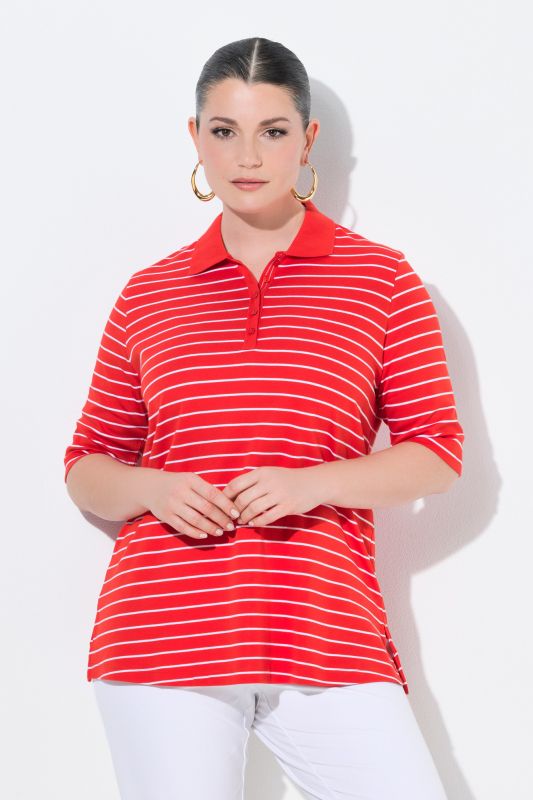 Striped Pima Cotton Short Sleeve Polo