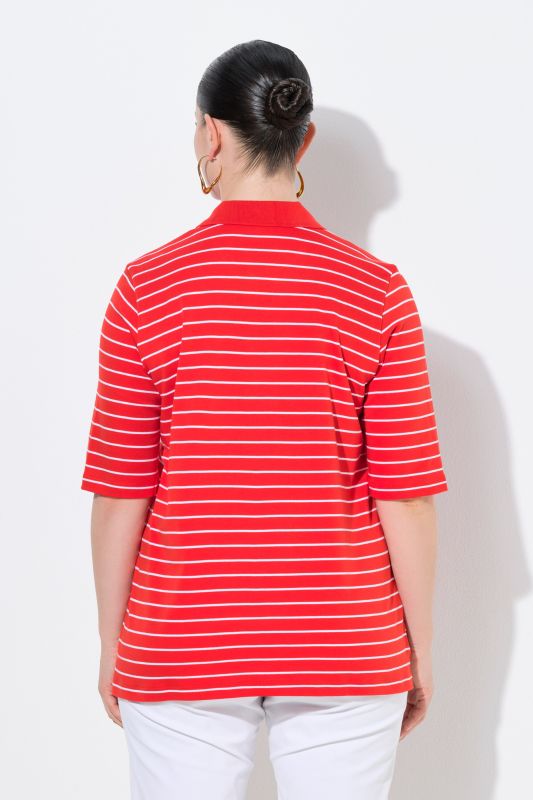 Striped Pima Cotton Short Sleeve Polo