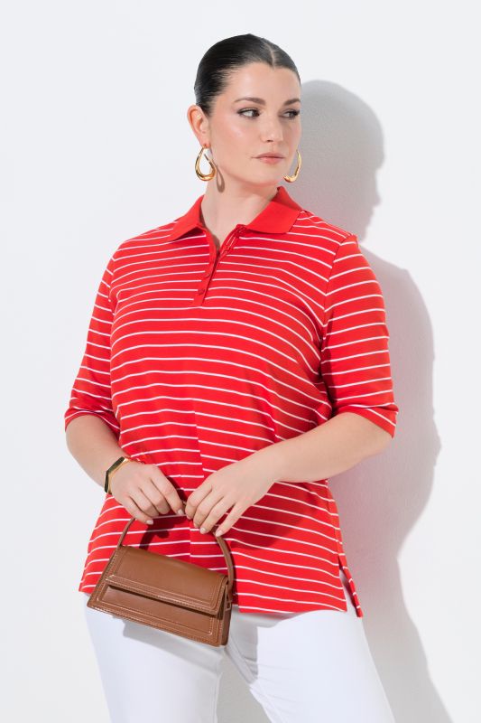 Striped Pima Cotton Short Sleeve Polo