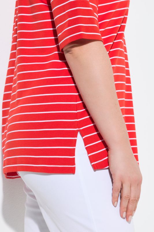 Striped Pima Cotton Short Sleeve Polo