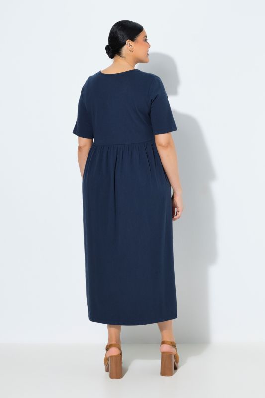 Monstera Motif Jersey Pocket Dress