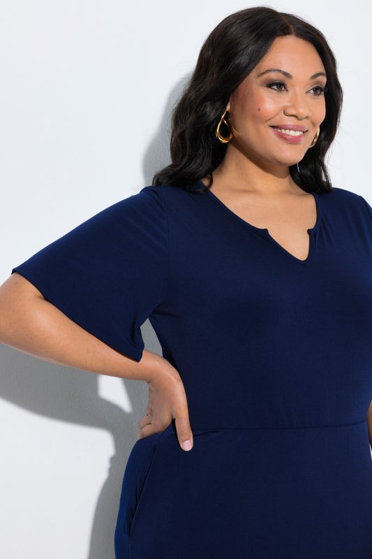 Matte Jersey A-Line Pocket Dress