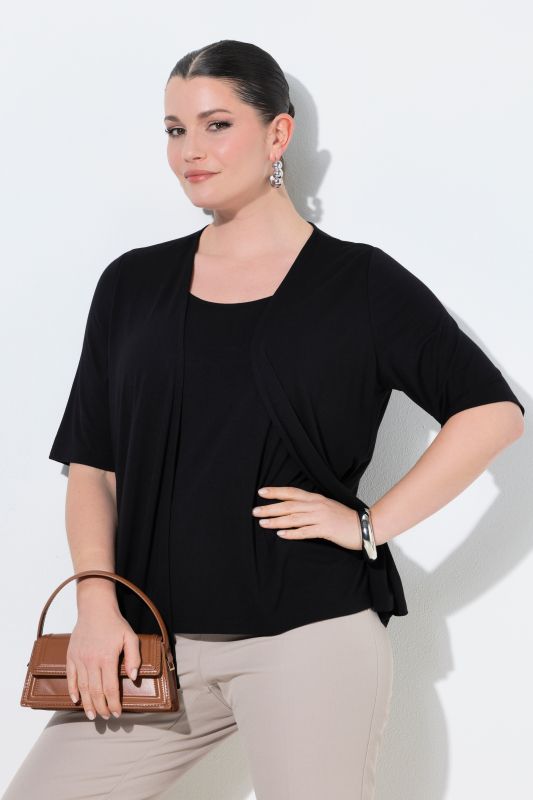 Блуза 2 в 1 едноцветна