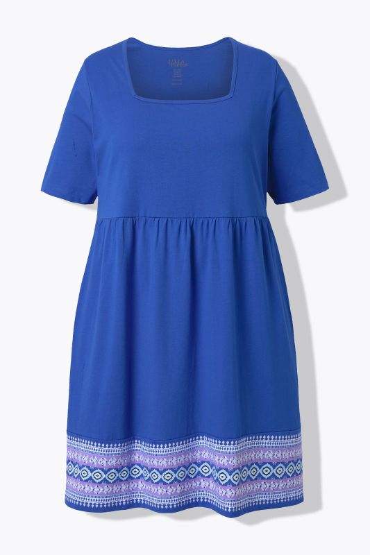 Border Print A-Line Knit Tunic