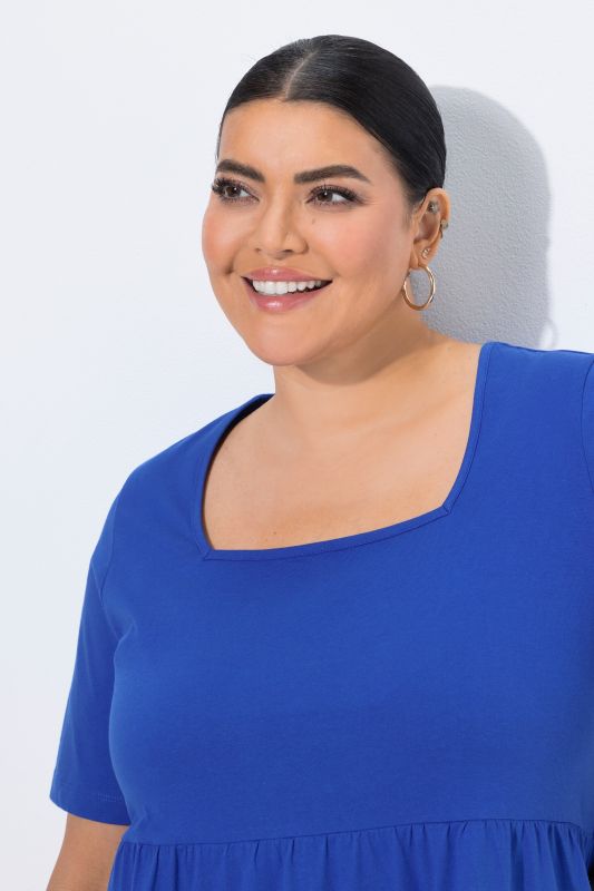 Border Print A-Line Knit Tunic