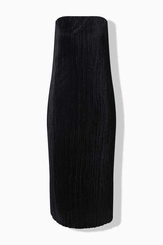 Strapless Pleated Jersey Maxi Dress