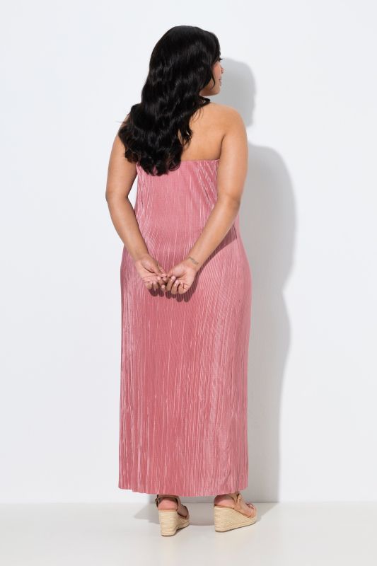 Strapless Pleated Jersey Maxi Dress