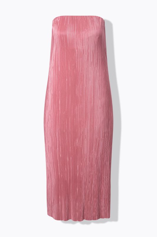 Strapless Pleated Jersey Maxi Dress