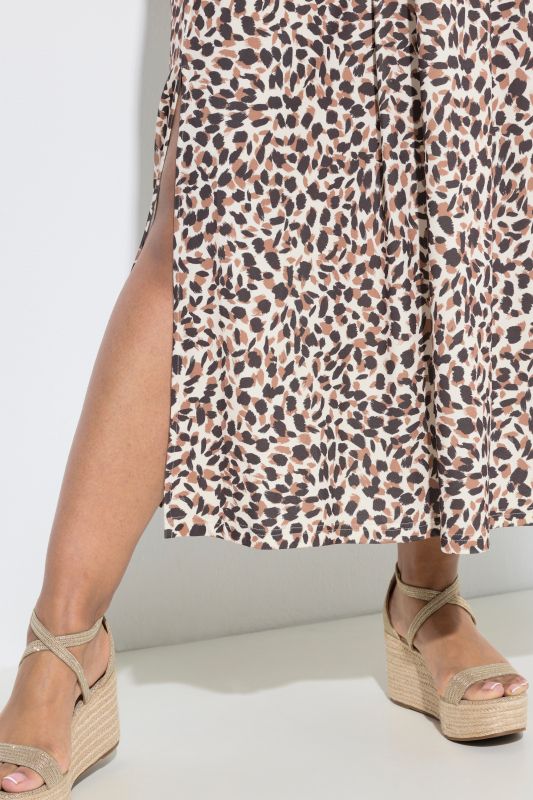 Wrap Look Leopard Print Maxi Dress