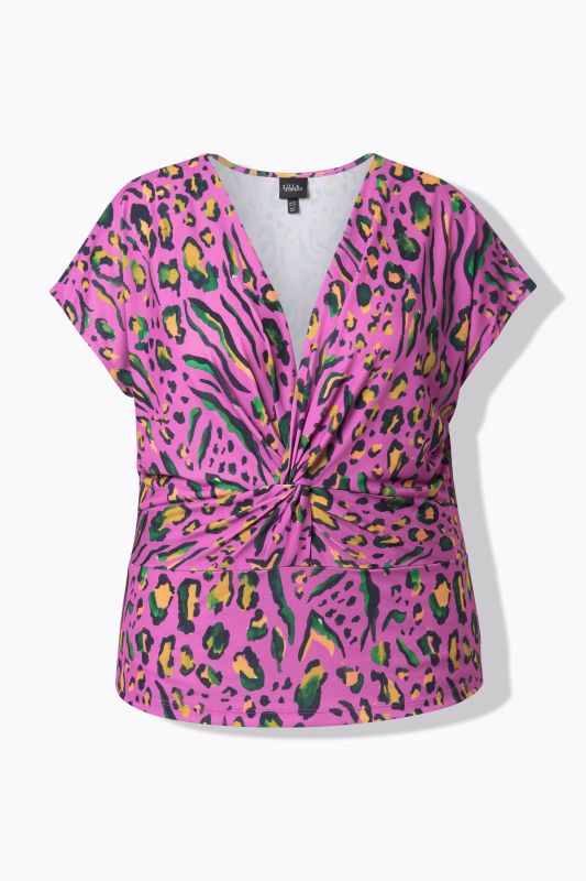 Блуза с цветен леопардов принт