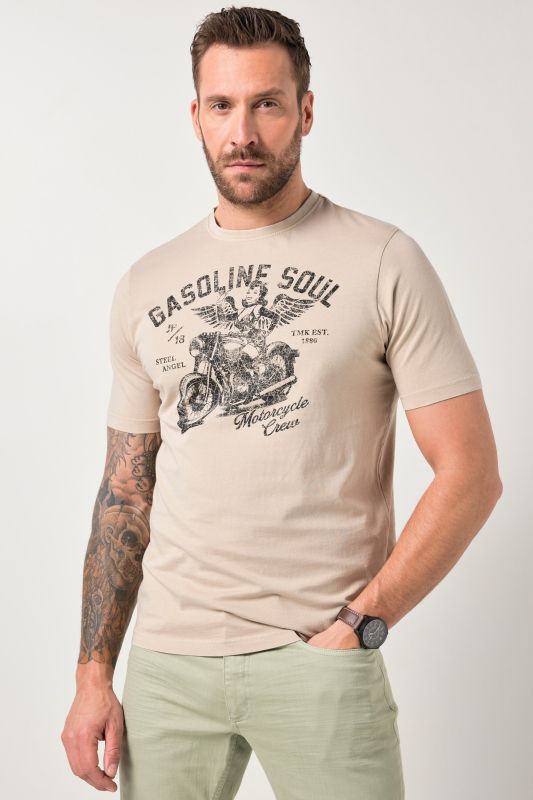 Тениска с принт и винтидж визия