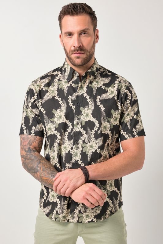 Риза ленена изцяло с принт