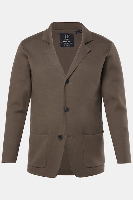 Knitted jacket, FLEXNAMIC®, Milano knitwear, lapel collar, up to 8 XL