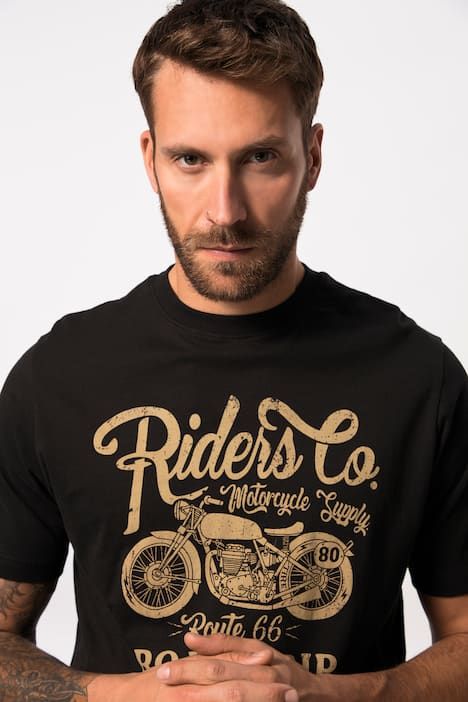 Тениска с принт и надпис