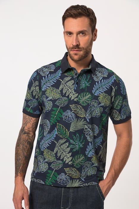 Тениска с принт и яка