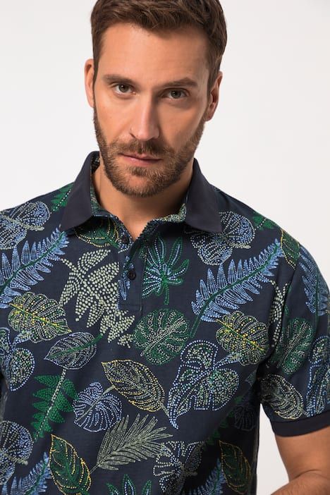 Тениска с принт и яка