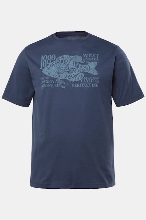 Тениска с принт на риба