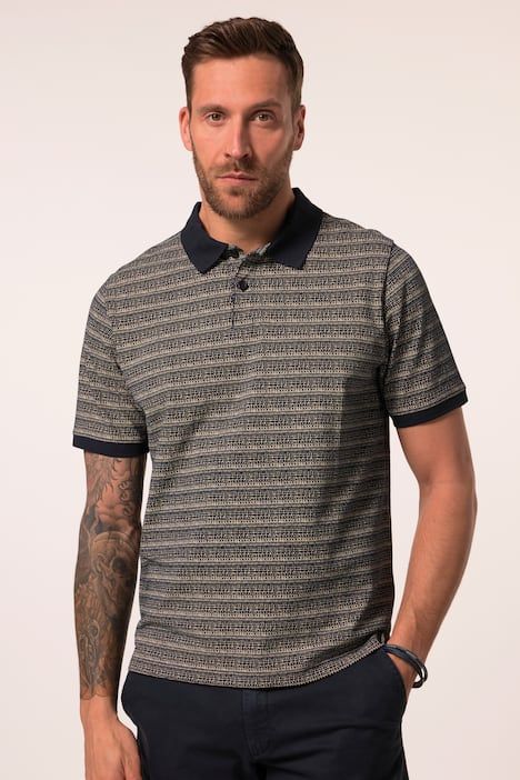 Блуза с принт, яка и копчета