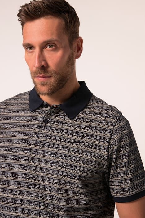 Блуза с принт, яка и копчета