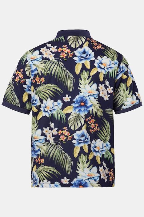 Блуза с летен принт и яка