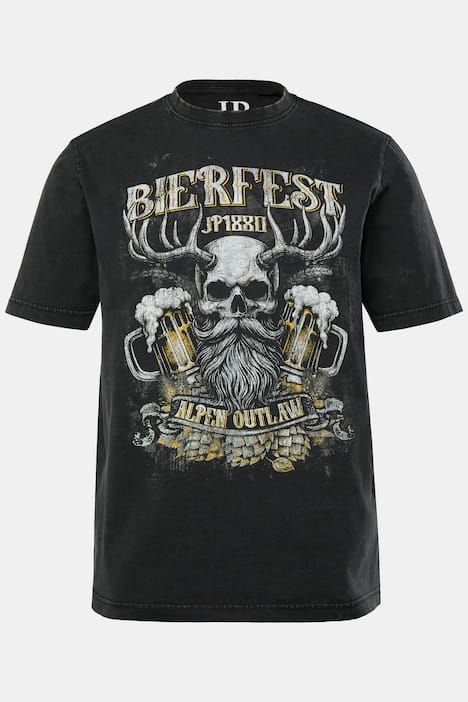 Тениска с традиционен принт и надпис