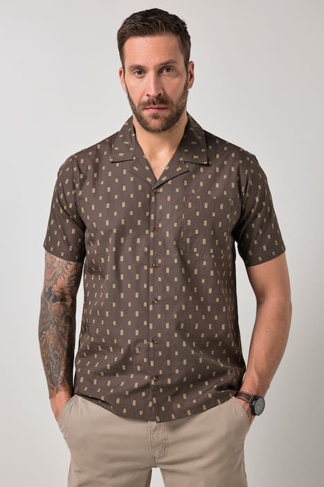 Риза със ситен принт