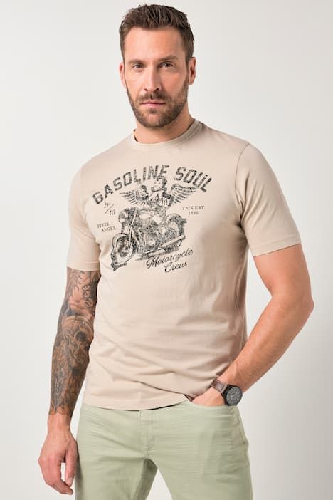 Тениска с принт и винтидж визия