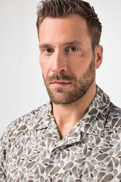 Риза ленена с флорален принт