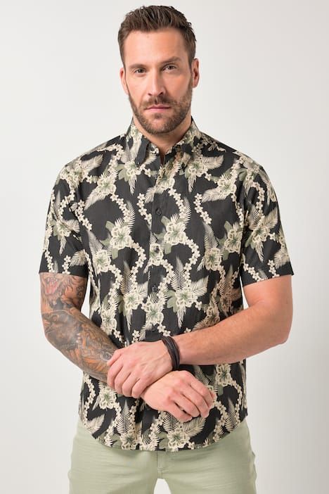 Риза ленена изцяло с принт