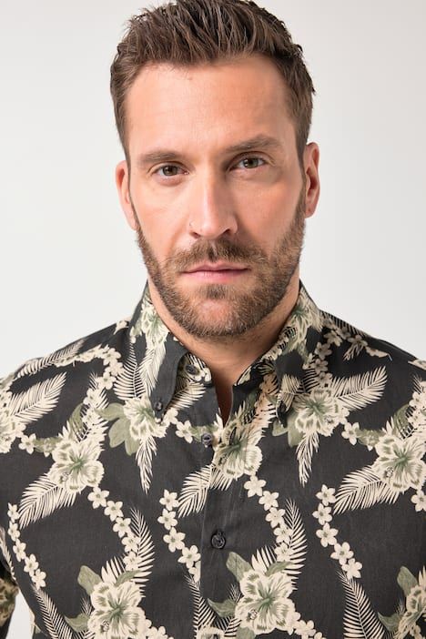 Риза ленена изцяло с принт