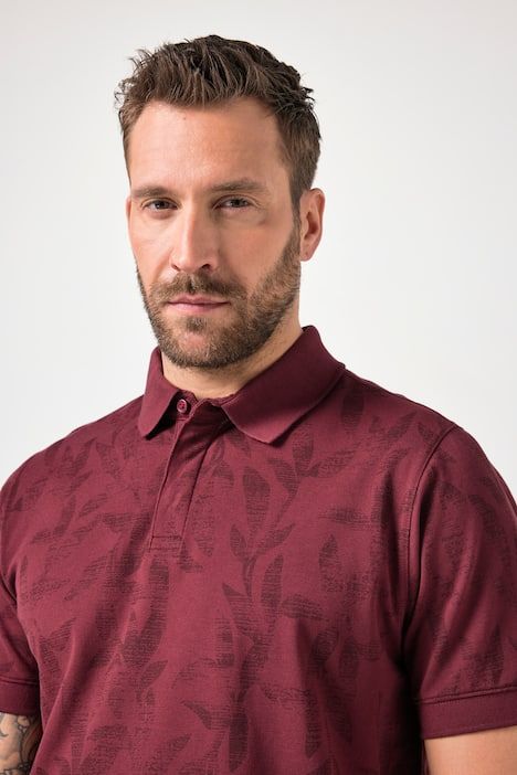 Блуза с принт и яка