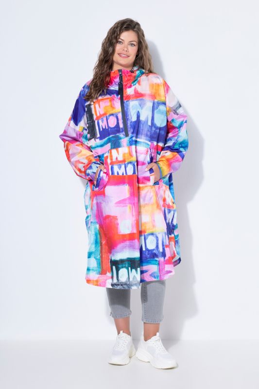 Watercolor Letter Rain Poncho