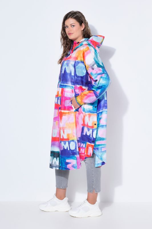 Watercolor Letter Rain Poncho