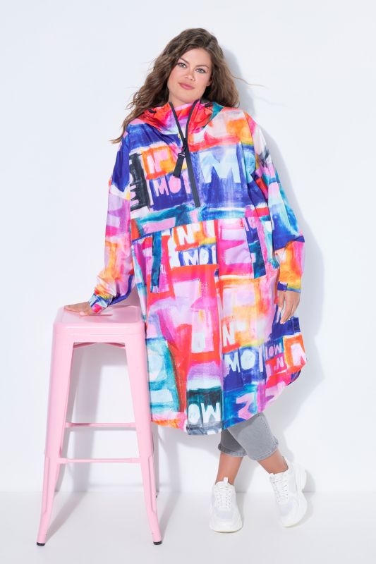 Watercolor Letter Rain Poncho