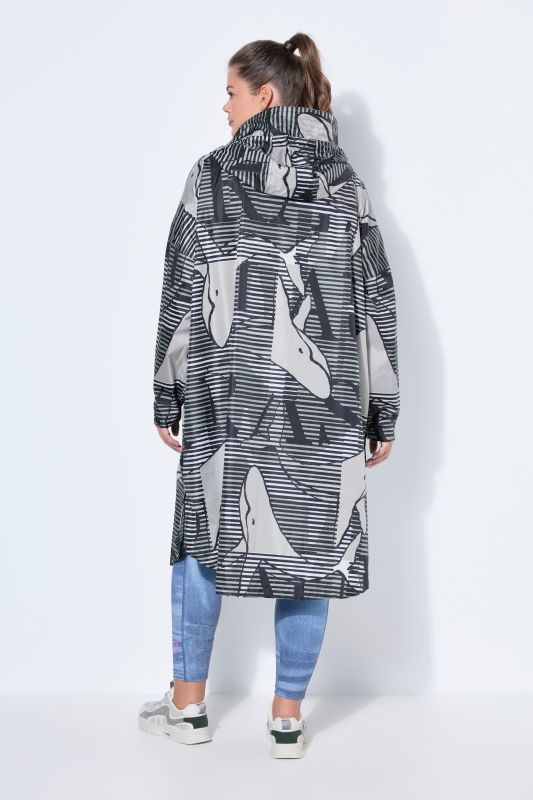 Whale Print Rain Poncho