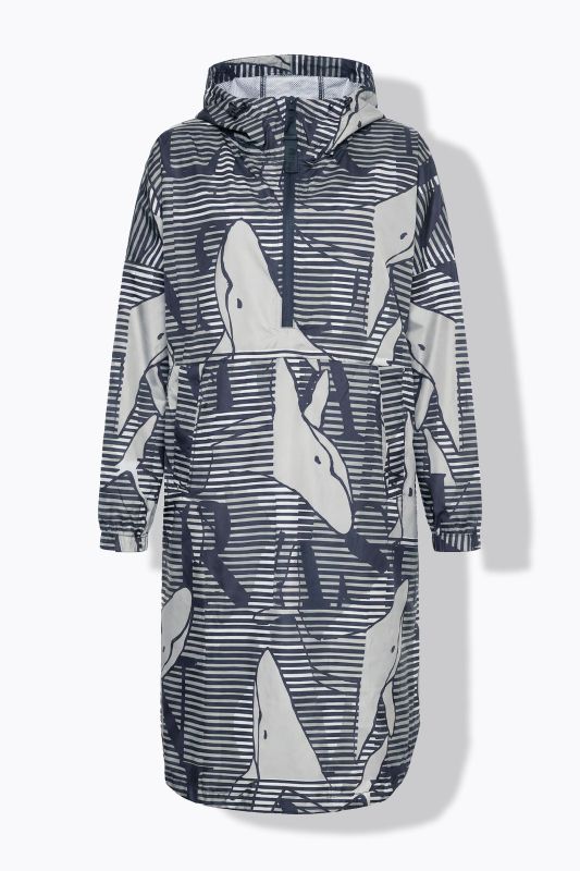 Whale Print Rain Poncho