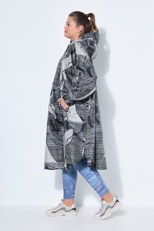 Whale Print Rain Poncho
