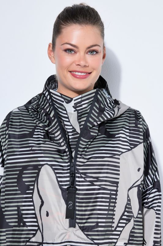 Whale Print Rain Poncho