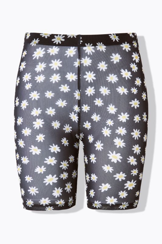 Шорти с принт на маргаритки прозрачни