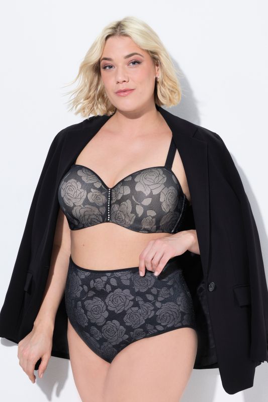 Бикини от микрофибър с принт на рози