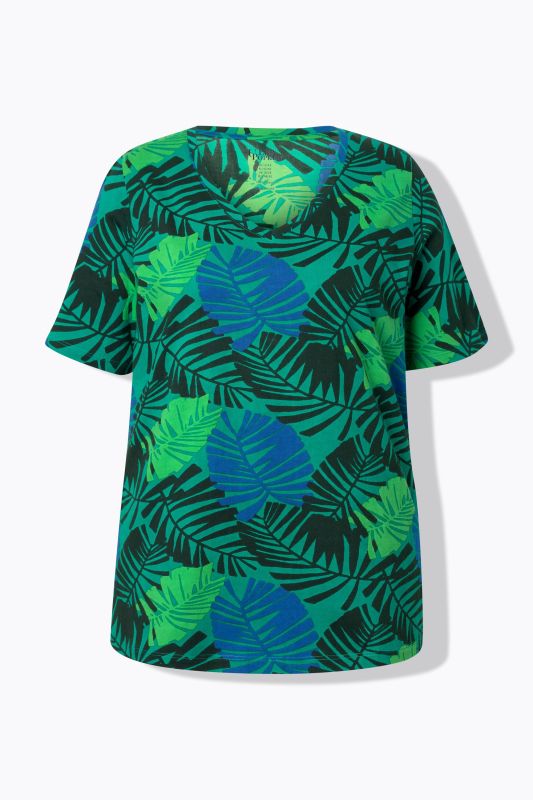 Тениска с тропически принт